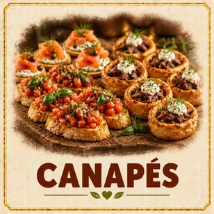 Canapés from the catering brochure
