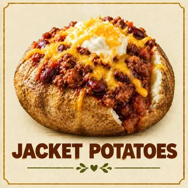 Jacket potato from the catering brochure